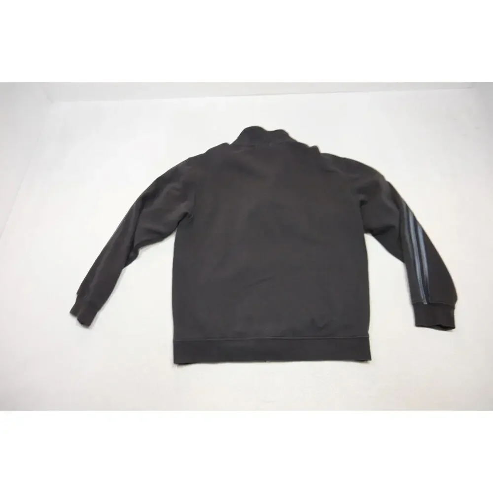 Adidas Fleece Track Jacket Full Zip Performance Athletic Black‎ Mens Sz XL